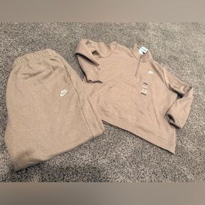 Nike Beige Tracksuit Ensemble